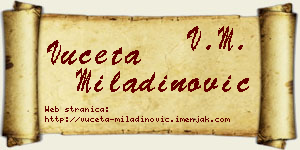 Vuceta Miladinović vizit kartica